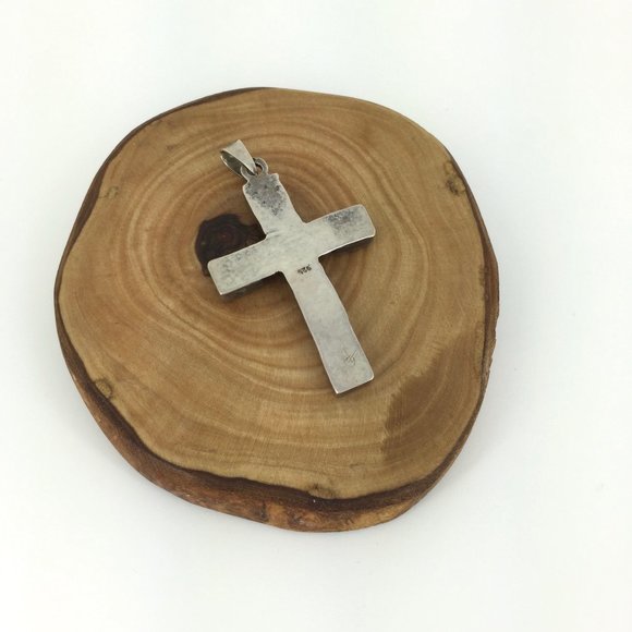 VINTAGE . NATIVE AMERICAN CROSS . 925 STERLING - Picture 11 of 16